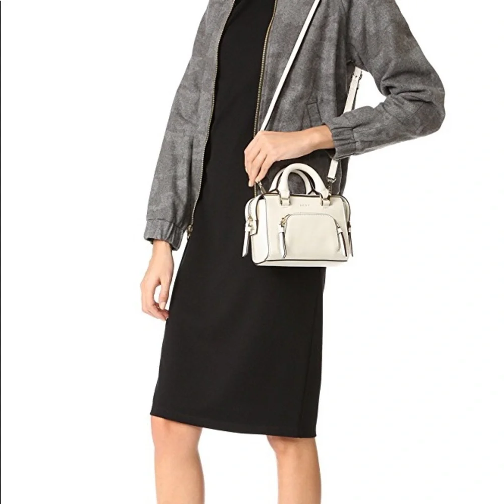DKNY Authentic Mini Satchel Bag Cream NWT $248 - Picture 1 of 8